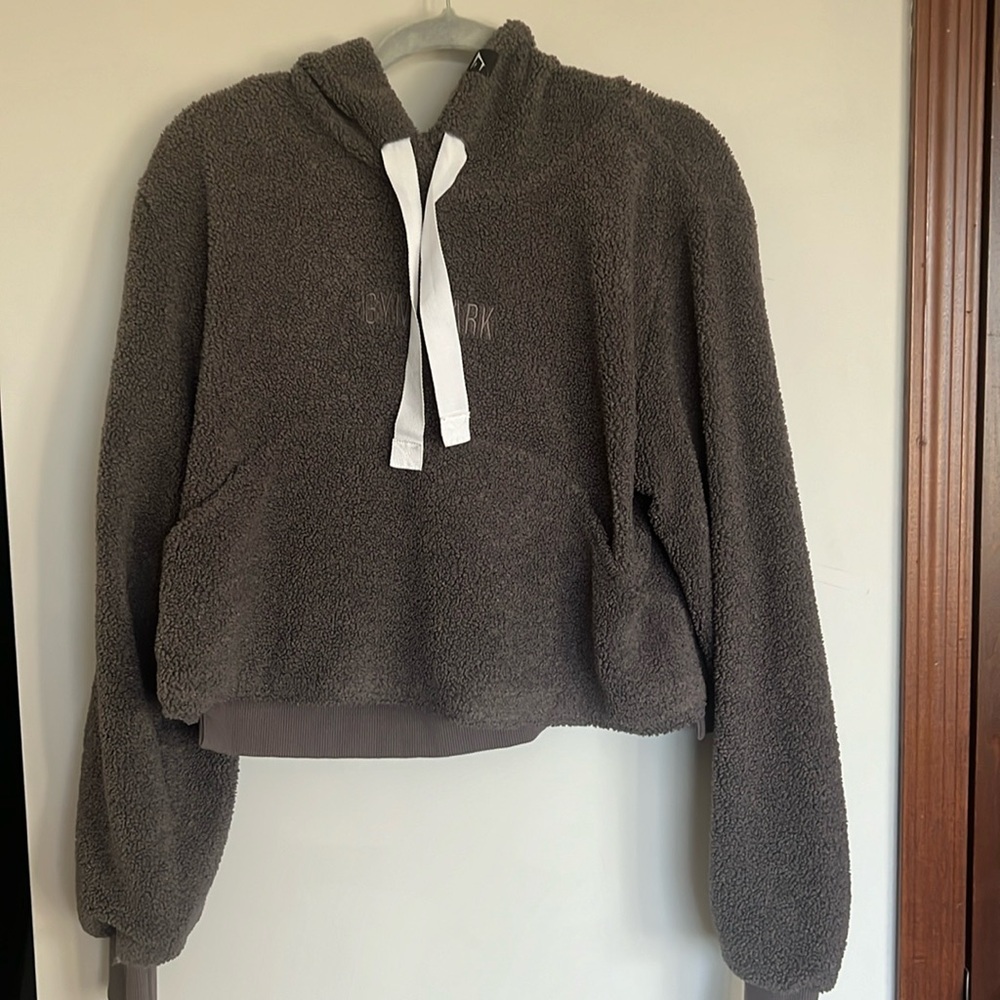Gymshark Teddy Crop Hoodie Size Medium